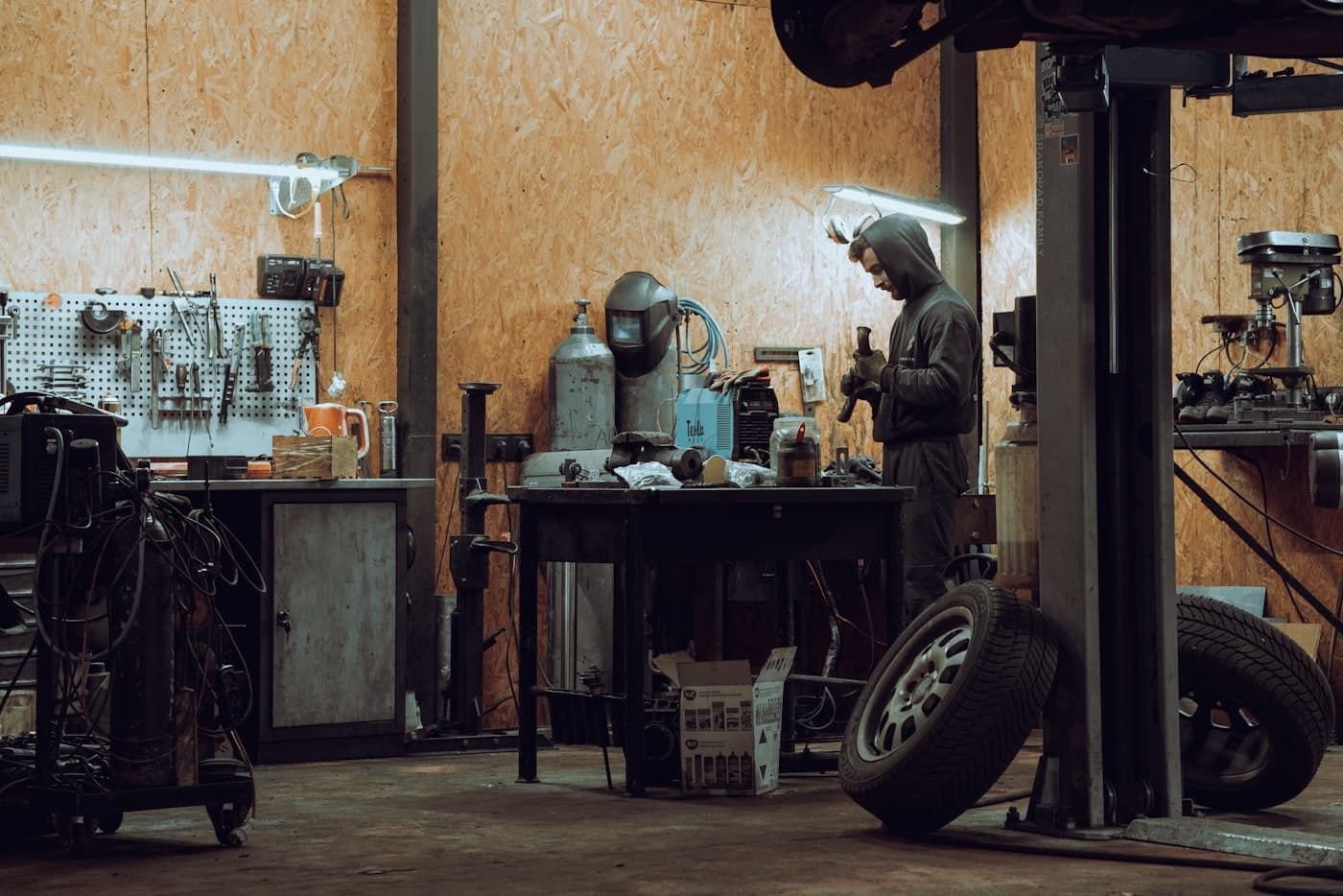 Inside the workshop