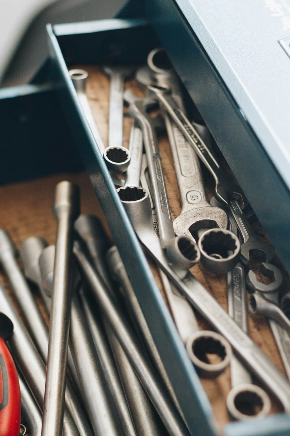 Tools laid out on the bench